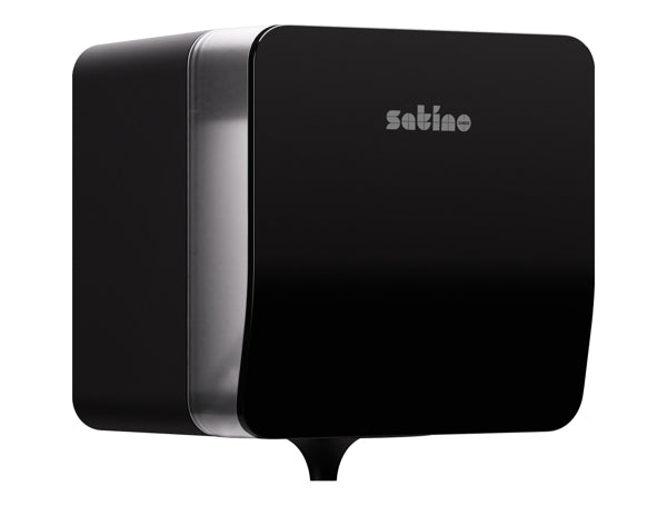 Satino Spender für Papierwischtücher Midi – CF1 System, Kunststoff, schwarz – 1 Stück