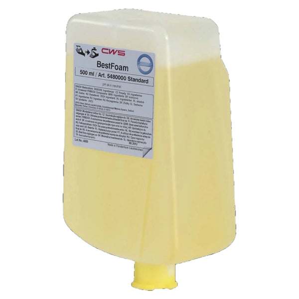 CWS Schaumseife Best Foam Standard, Zitronenduft, 500 ml – 12 Flaschen