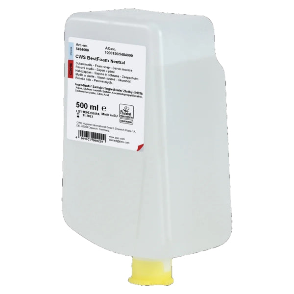 Schaumseife CWS Best Foam Neutral, parfümfrei, pH-neutral, 500 ml