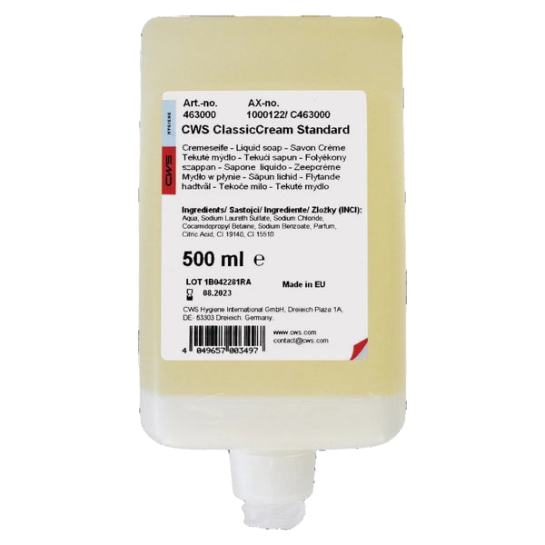 CWS Seifencreme Classic Standard, 500 ml – 12 Flaschen