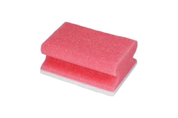 Pflegeschwamm CLEAN and CLEVER klein, rot/weiss – 10 Stück