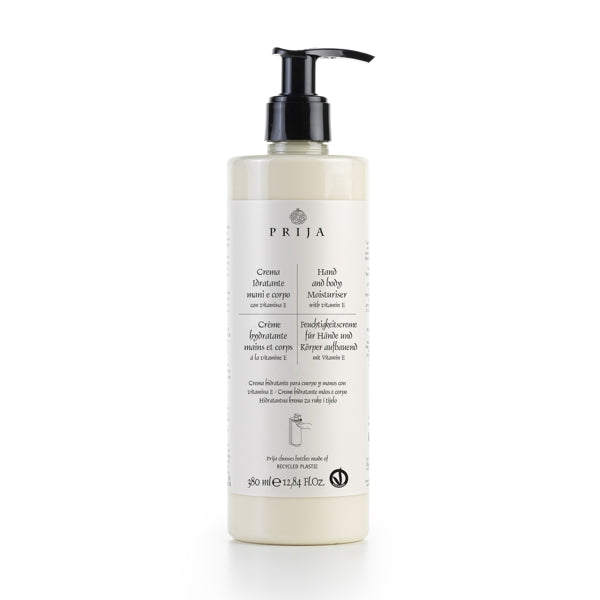 Hand & Body Lotion Prija, Pumpflasche auffüllbar 380 ml – 18 Flaschen