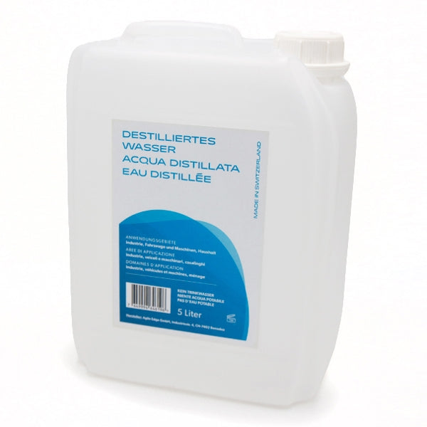Destilliertes Wasser, 5 Liter Bidon – 4 Bidons