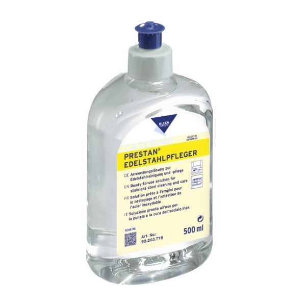 Kleen Purgatis PRESTAN Edelstahlpfleger, 500 ml – 12 Flaschen
