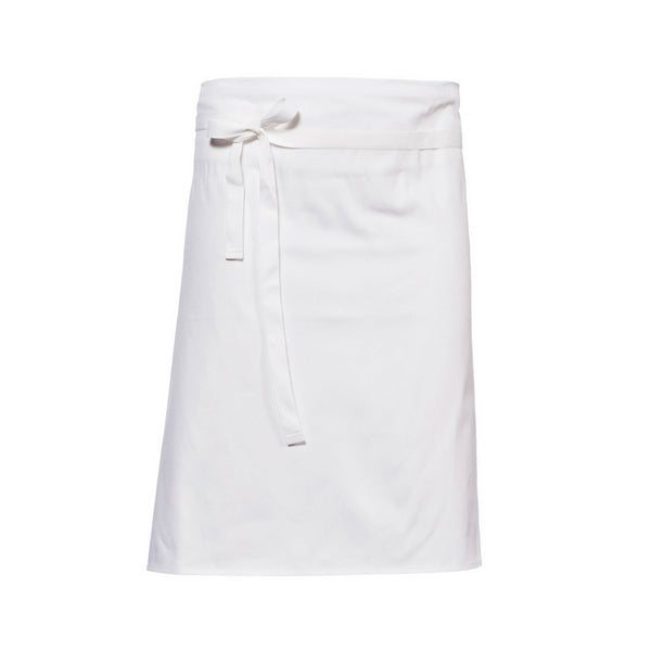 Halbschürze Baumwoll-Twill 210 g/m², 95 °C waschbar, weiss, 90 × 70 cm – 2 Stück