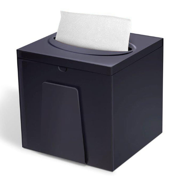Serviettenspender Bulkysoft Essentia System One, ABS-Kunststoff, schwarz, 12,5 × 12,5 × 12,5 cm