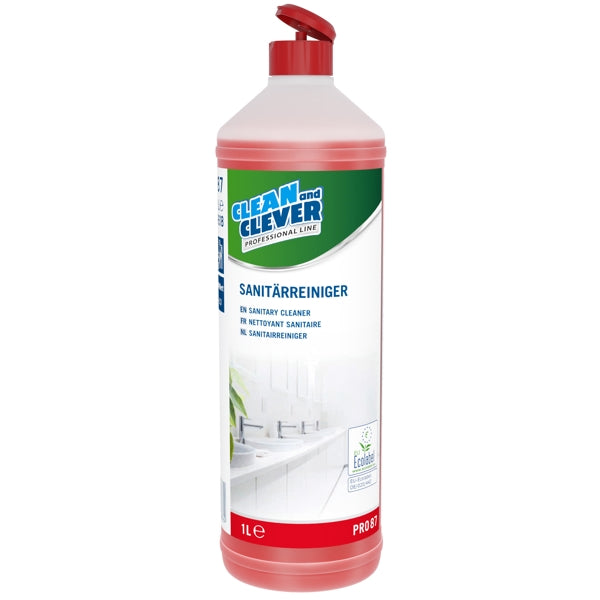 Sanitärreiniger CLEAN and CLEVER PRO 87, 1 Liter – 12 Flaschen