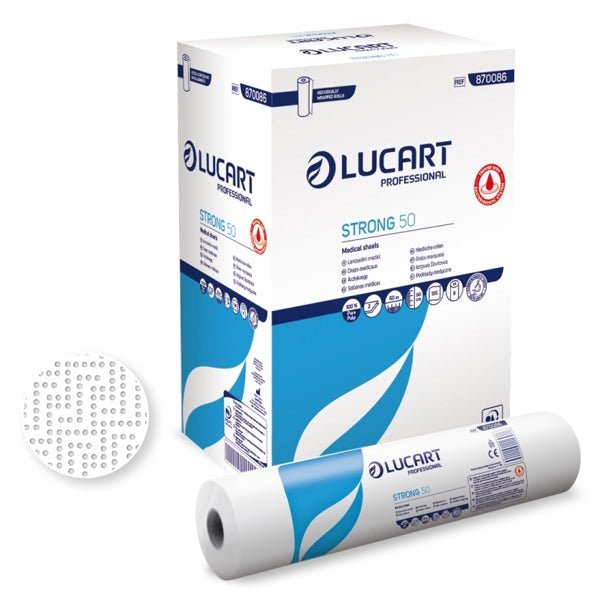 Strong Ärzterolle, Zellstoff, 2-lagig, weiss, 50 × 37 cm, 135 Blatt – 6 Rollen