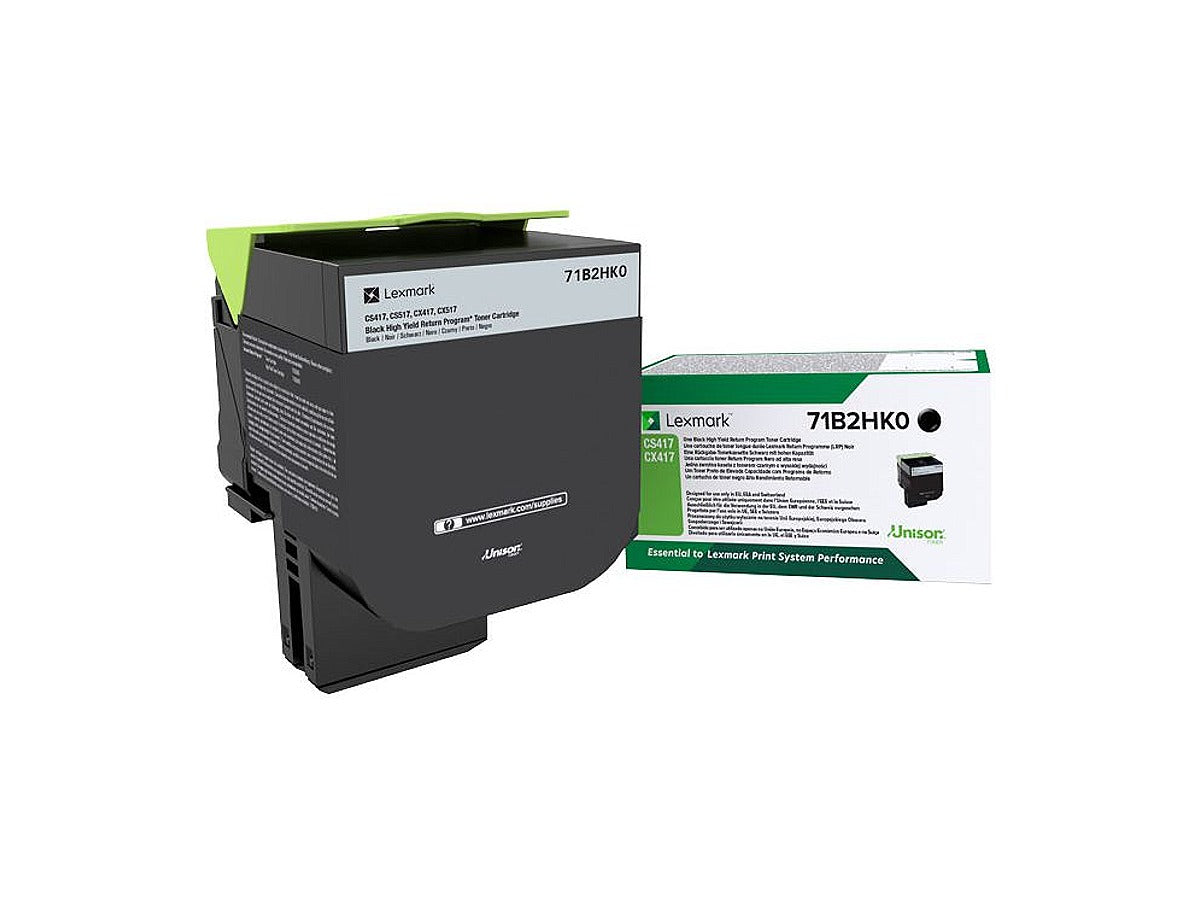 LEXMARK CS317 / CS417 / CS517 Original Toner, Schwarz, Hohe Ergiebigkeit (HY)