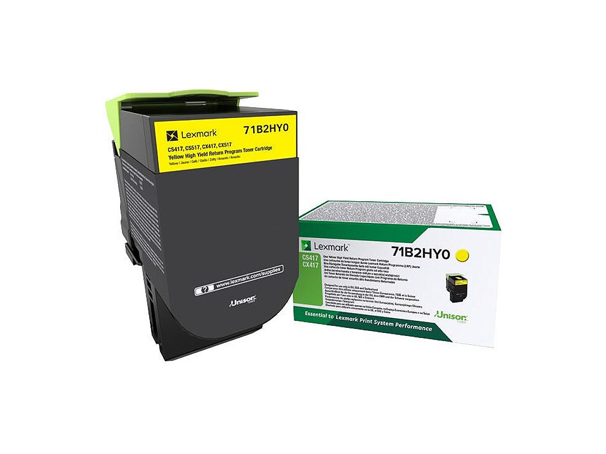 LEXMARK CS317 / CS417 / CS517 Original Toner, Gelb, Hohe Ergiebigkeit (HY)