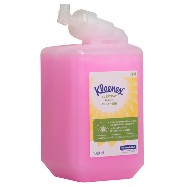 Kimberly-Clark Kleenex Flüssigseife, parfümiert, rosa, 1 Liter – 6 Kassetten