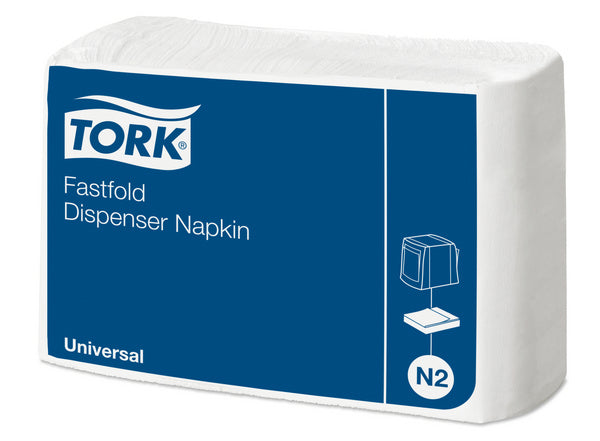 Spenderservietten Tork Universal – N2 System, 1-lagig, 24 × 30 cm, weiss