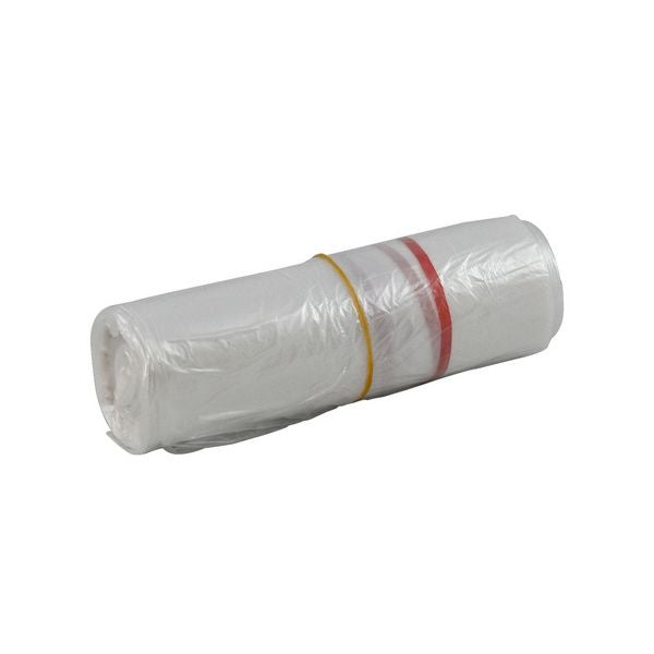 Einlagebeutel mit Verschlussband, 22 l, HD-PE light plus, transparent, 500 × 550 mm – 20 Rollen à 40 Säcke