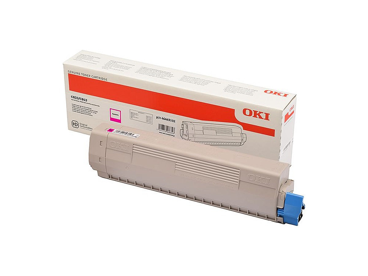 OKI C823 / C833 / C843 Original Toner, Magenta, Hohe Ergiebigkeit (HY)