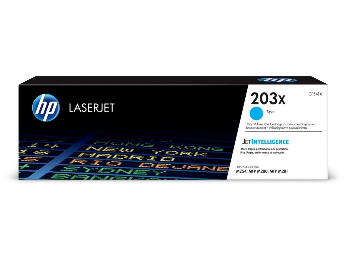HP Toner-Modul 203X CLJ Pro M254/MFP M280 (hohe Reichweite), Cyan