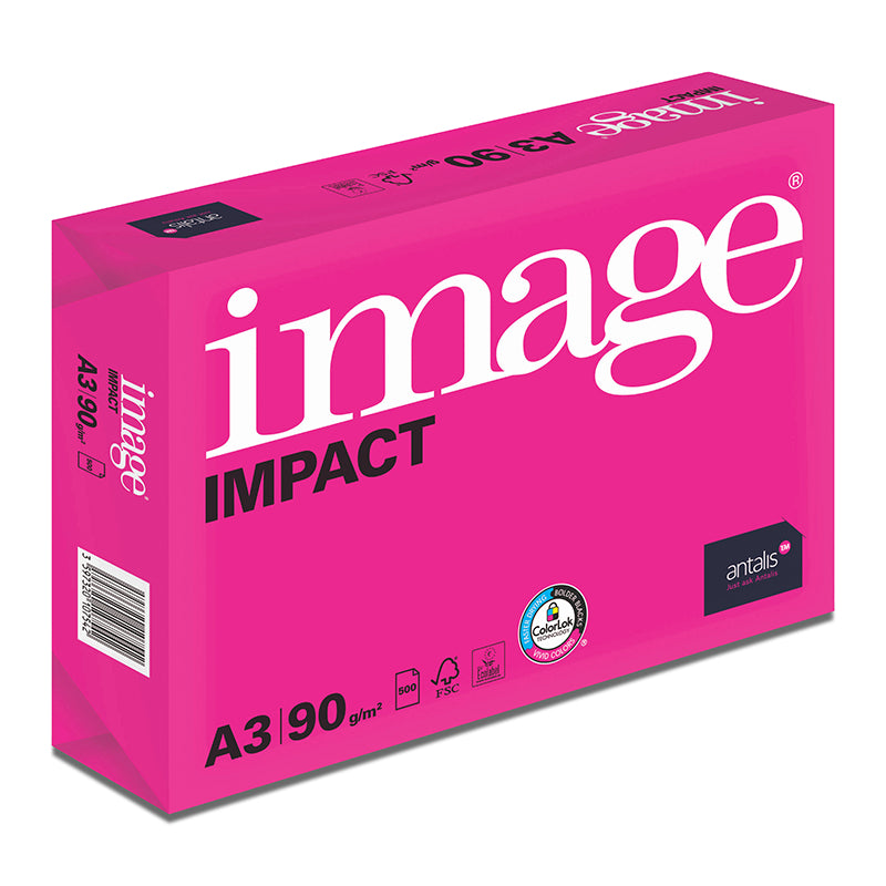Kopierpapier Image Impact A3, 90 g/m², hochweiss, 50'000 Blatt – 1 Palette (20 Kartons)
