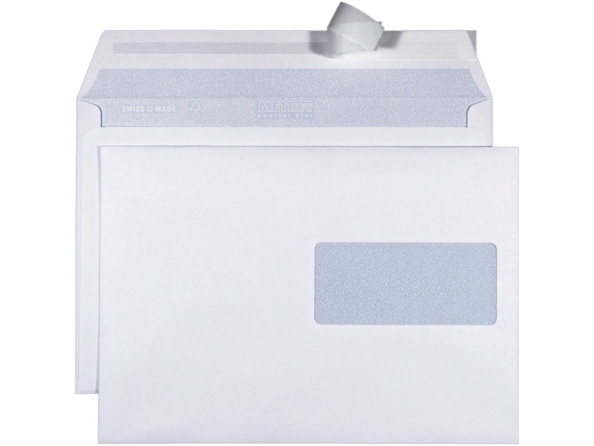 Mettler Couvert C5 Fenster rechts ultraweiss 120 g/m² (500 Stück)
