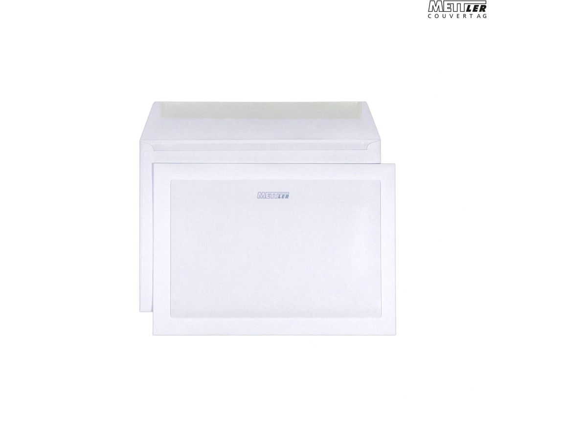 Mettler Couvert C5 mit Werbefenster ultraweiss 100 g/m² (500 Stück)