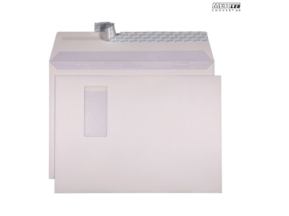 Mettler Couvert C4 Fenster rechts weiss 120 g/m² (250 Stück)