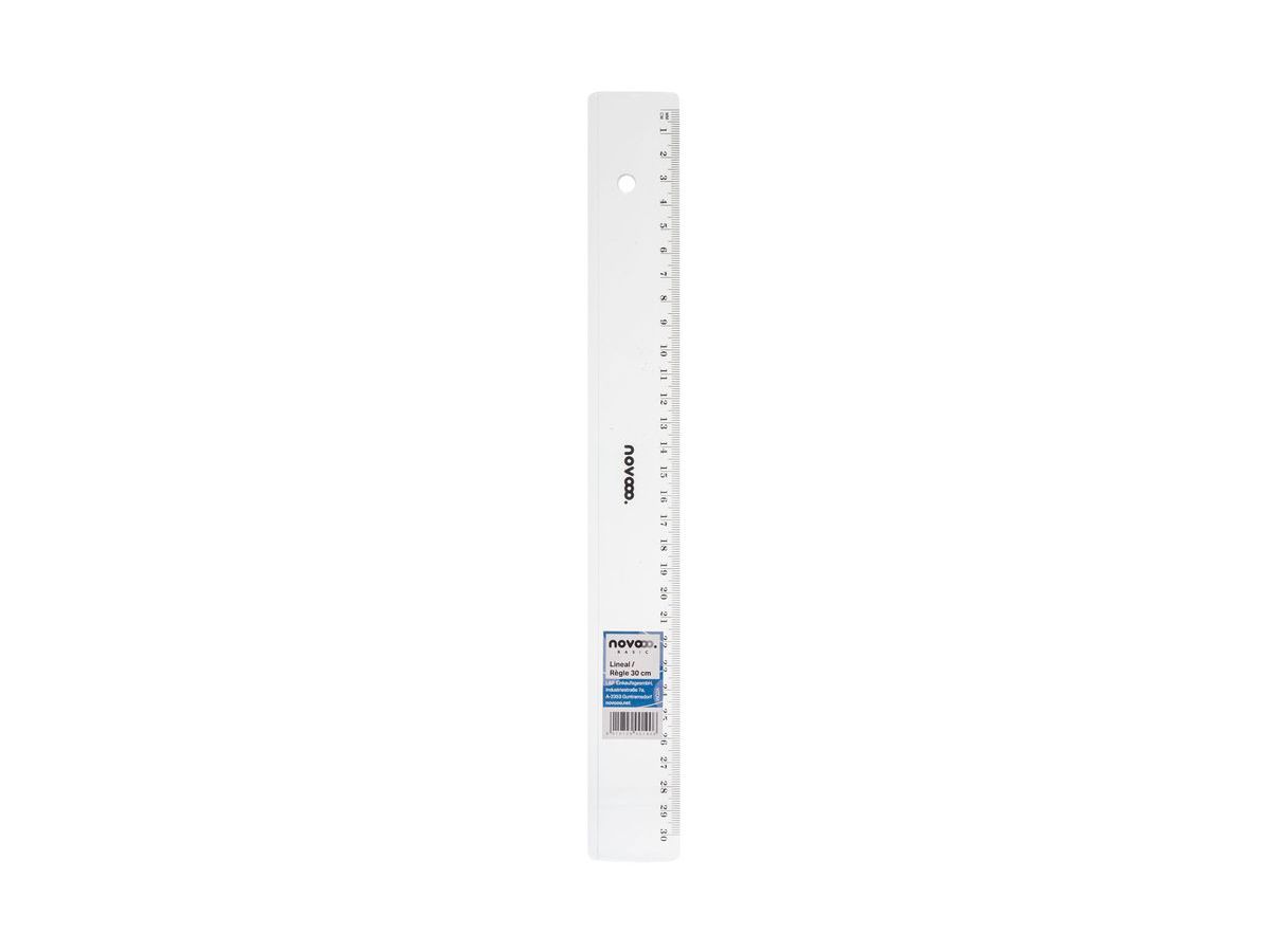 NOVOOO Massstab Kunststoff, 30 cm, transparent