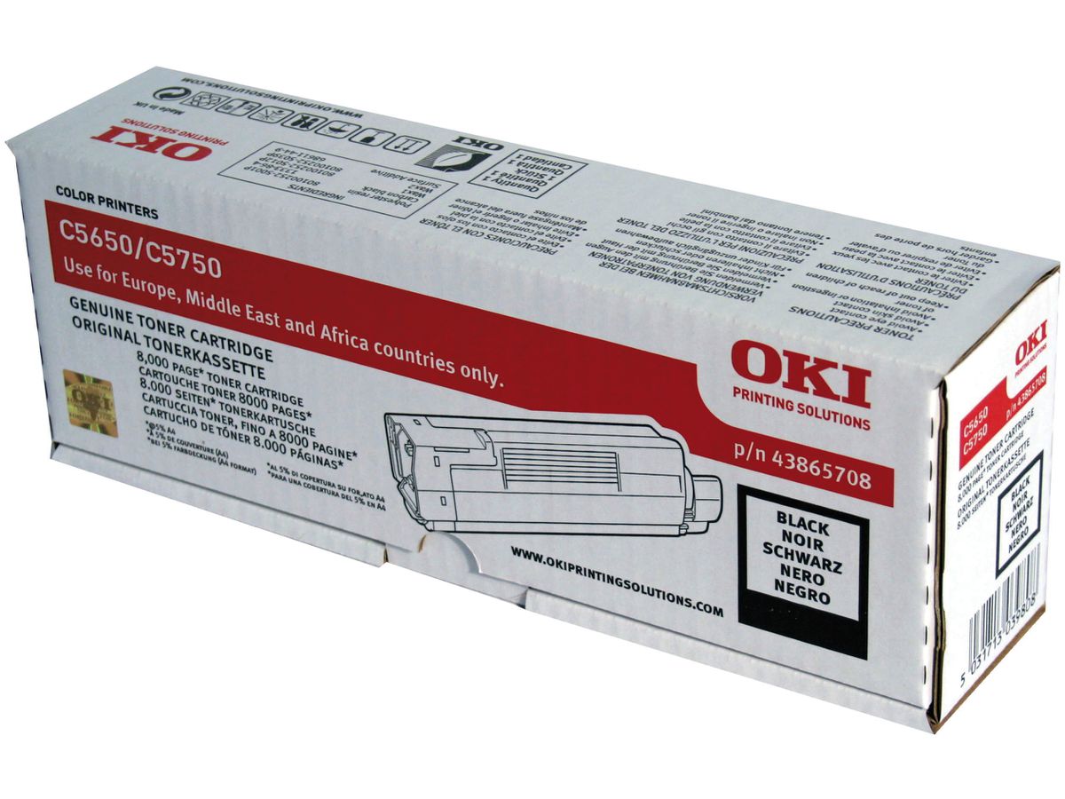 OKI C5650 / C5750 Original Toner, Schwarz