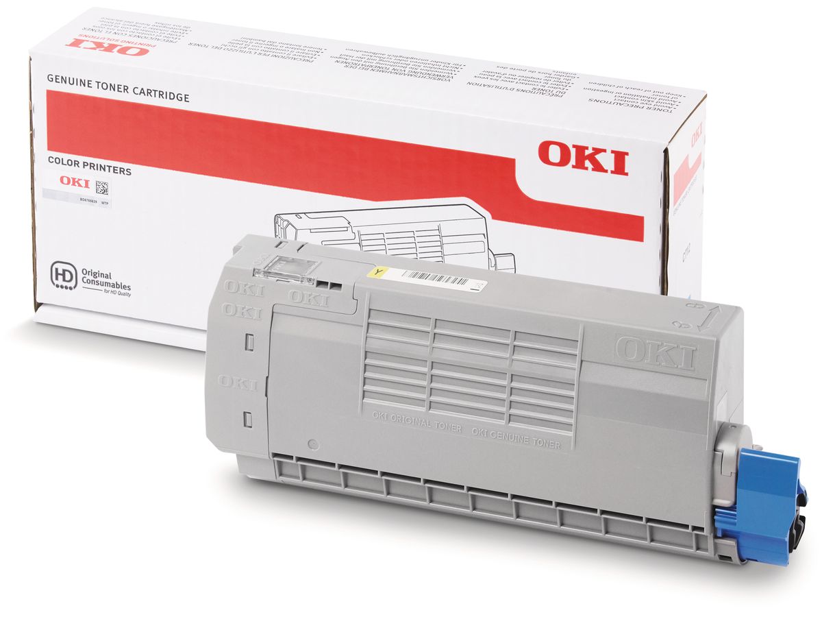 OKI C712 Original Toner, Gelb