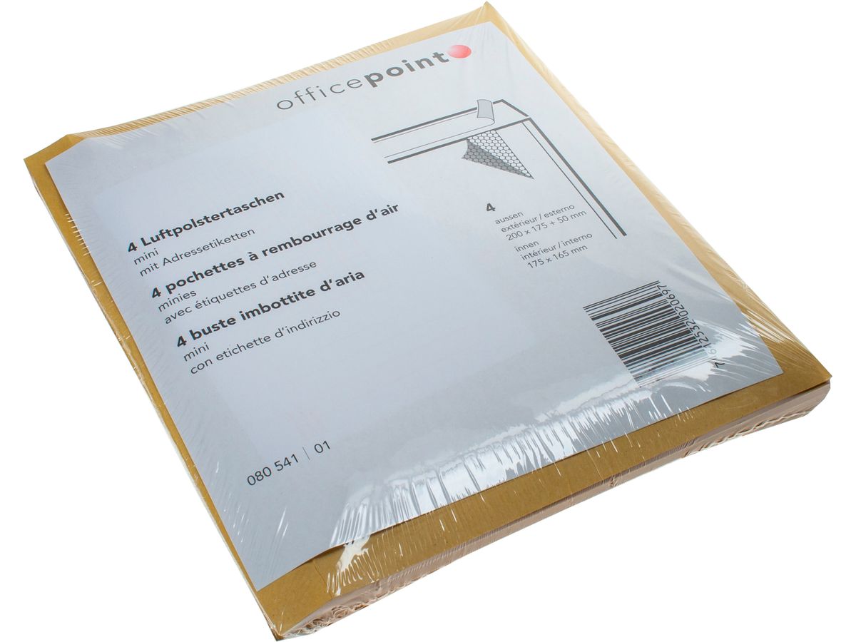 NEUTRAL Luftpolstertaschen mini 4er braun, 200x175x50 mm