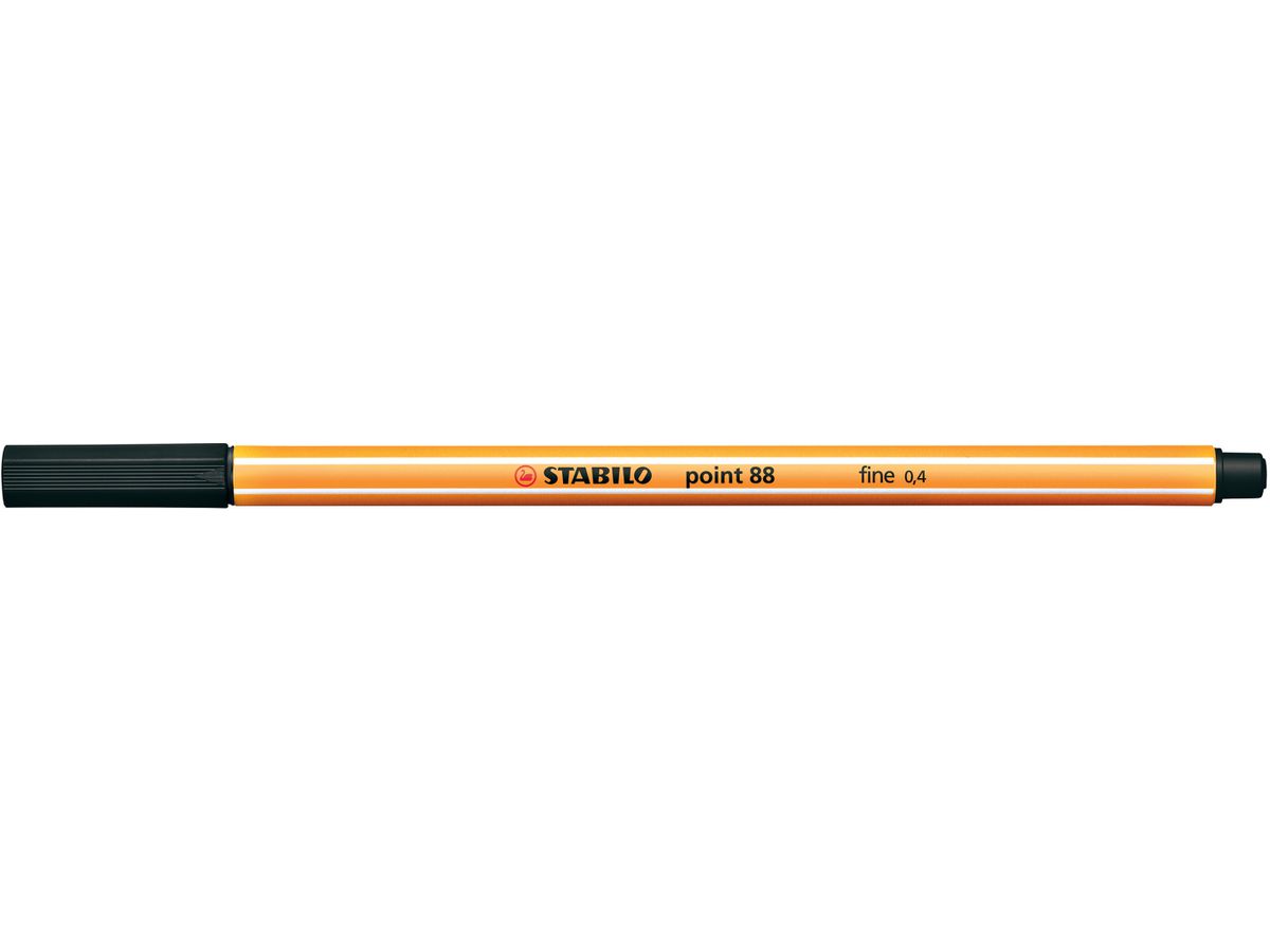 STABILO Fineliner Point 88, 0.4 mm, Schwarz – 1 Stück