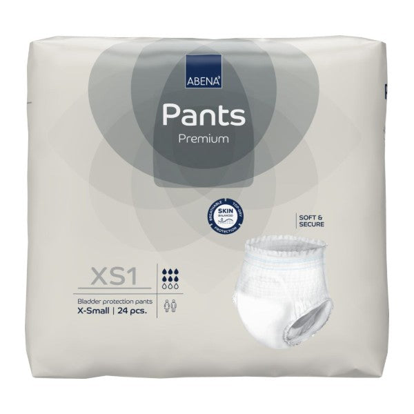 Pants Abena XS1, grau – 96 Stück (4 x 24)