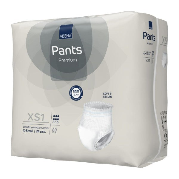 Pants Abena XS1, grau – 96 Stück (4 x 24)