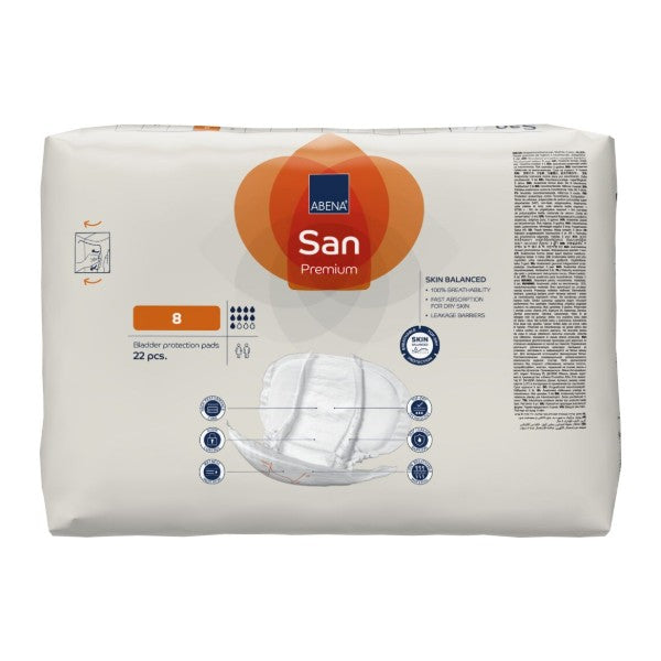 Abena San 8, orange – 88 Stück (4 x 22)