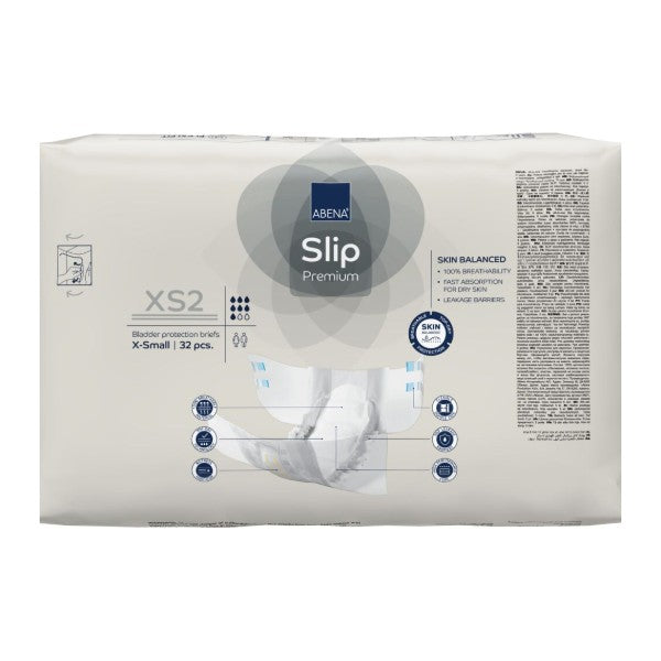 Slip Abena XS2, grau – 128 Stück (4 x 32)