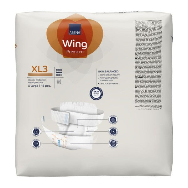 Abena Wing XL3, orange – 60 Stück (4 x 15)