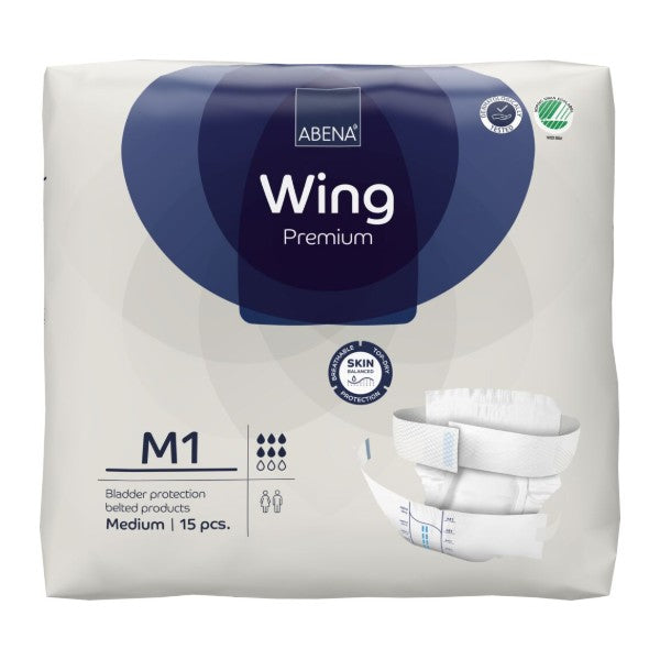 Abena Wing M1, blau – 60 Stück (4 x 15)