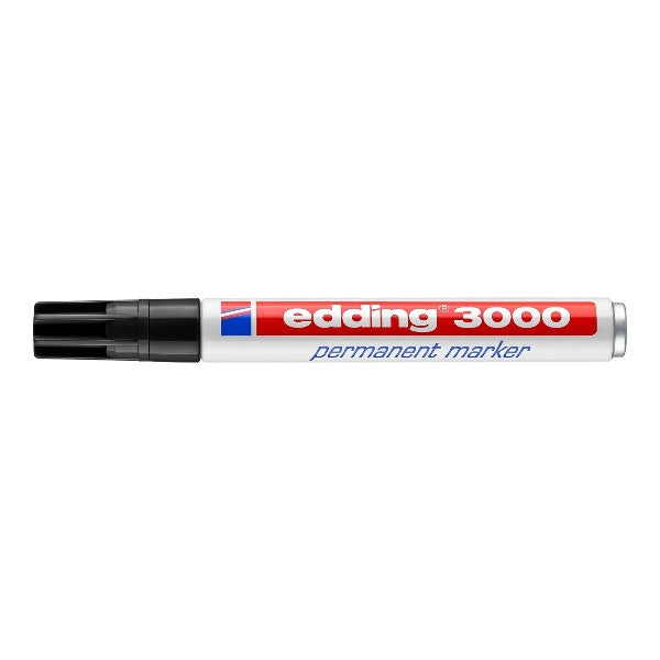 EDDING 3000 Permanent Marker, wasserfest, Schwarz