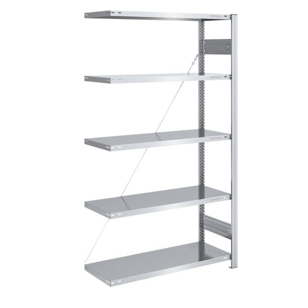 Steckregal Anbauregal, verzinkt, 2000 x 1000 x 500 mm – 1 Stück
