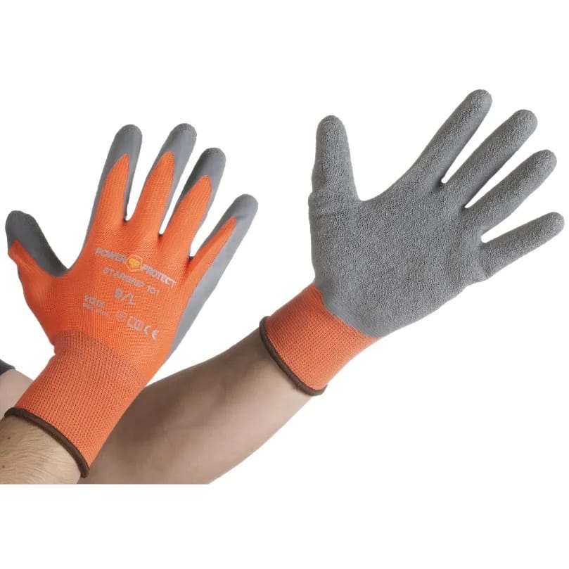 Feinstrickhandschuh Power Protect 101 STARGRIP – Latexbeschichtet, hoher Grip - Box mit 12 Paaren, Grösse M
