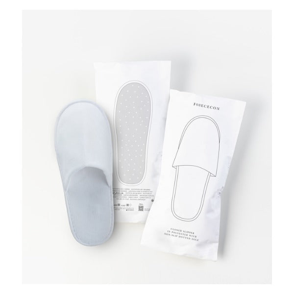 Pantoffeln Frotté geschlossen, weiss, 29 cm – 100 Paar