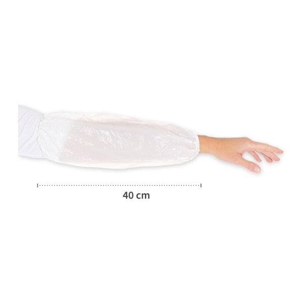 Schutzärmel Hygonorm PE, weiss, 0,02 mm, 40 cm – 2000 Stück