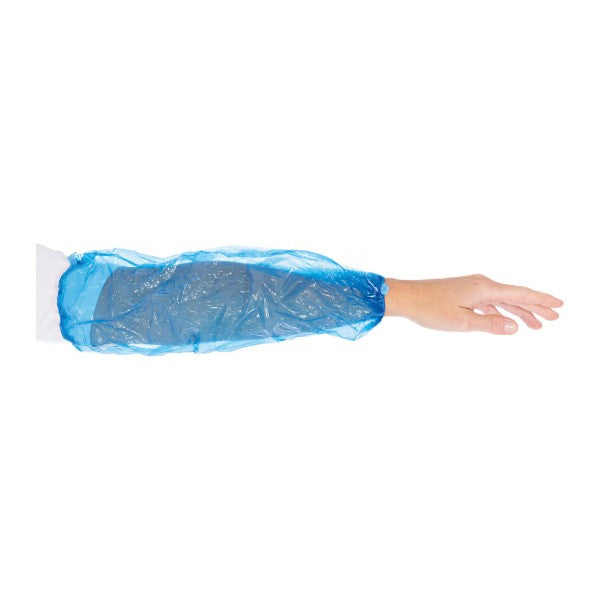 Schutzärmel Hygonorm PE, maschinell gefertigt, blau, 0,02 mm, 40 cm – 2000 Stück