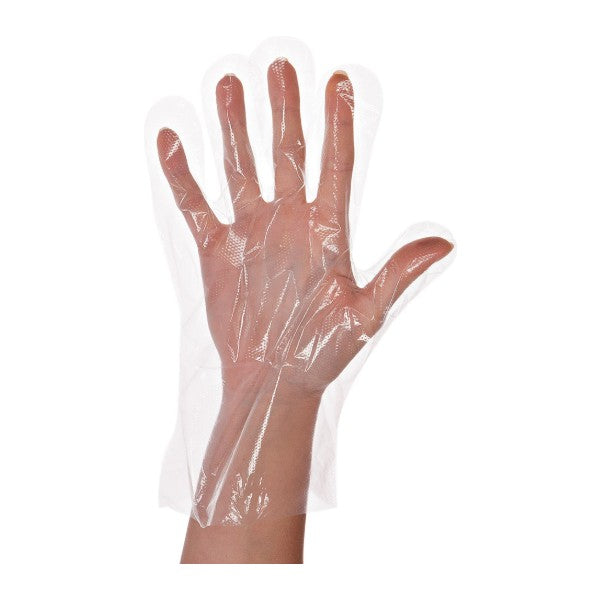 Einweghandschuhe Hygostar Polyclassic Soft, LD-PE, transparent, Gr. L – 100 Stück