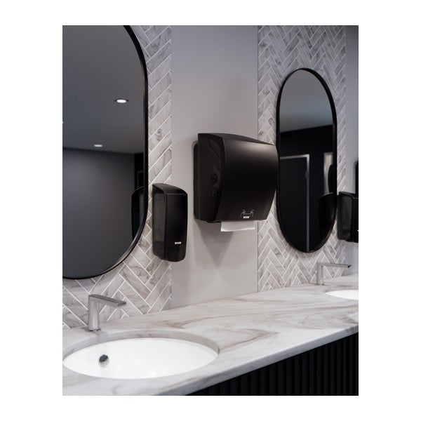 Seifenspender Katrin Inclusive 1 Liter, Kunststoff, schwarz, 291 × 100 × 130 mm