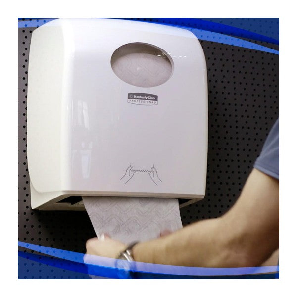 Rollenhandtuchspender Kimberly-Clark Aquarius Slimroll, weiss, 324 × 297 × 192 mm – 1 Stück