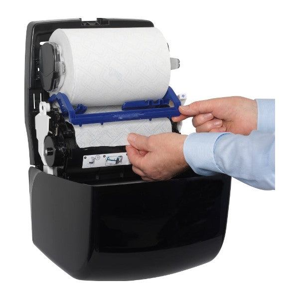 Rollenhandtuchspender Kimberly-Clark Aquarius Slimroll, schwarz, 324 × 297 × 192 mm – 1 Stück