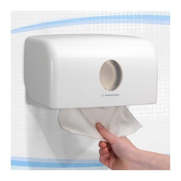 Handtuchspender Kimberly-Clark Aquarius klein, C- und V-Falzung, weiss, 159 × 287 × 140 mm – 1 Stück