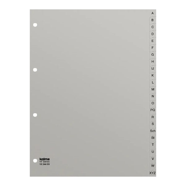 KOLMA Register KolmaFlex A4, A-Z 24-teilig, grau