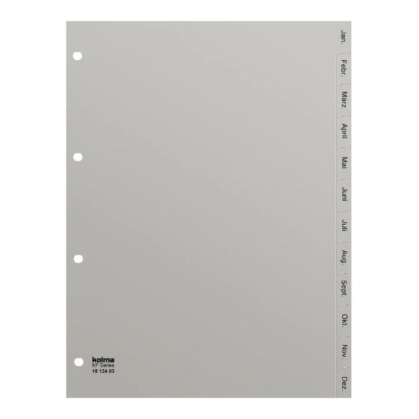 KOLMA Register KolmaFlex A4, Jan-Dez DE, grau