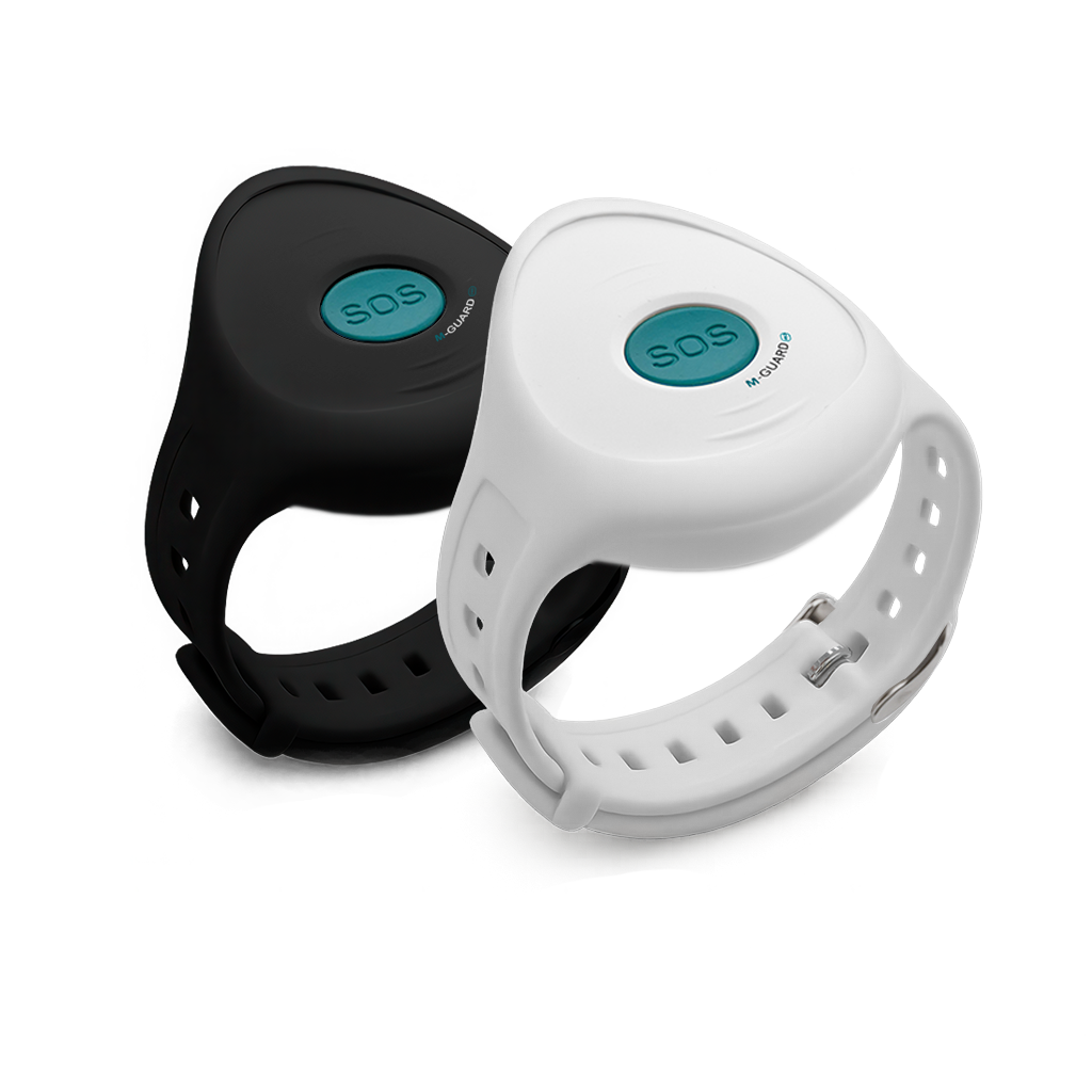 Notrufarmband M-Guard Pro weiss mit SOS-Taste