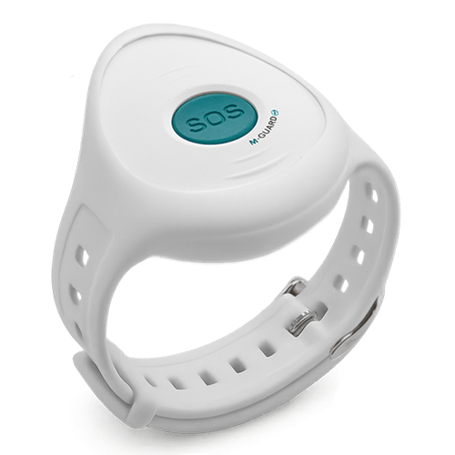 Notrufarmband M-Guard Pro weiss, Notrufknopf für Senioren mit Sturzerkennung und GPS