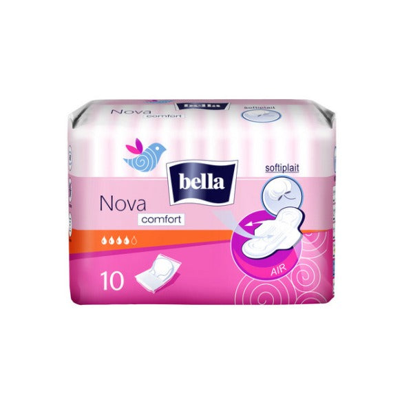 Bella Nova Comfort Damenbinden mit Seitenflügeln, einzeln verpackt – 160 Stück